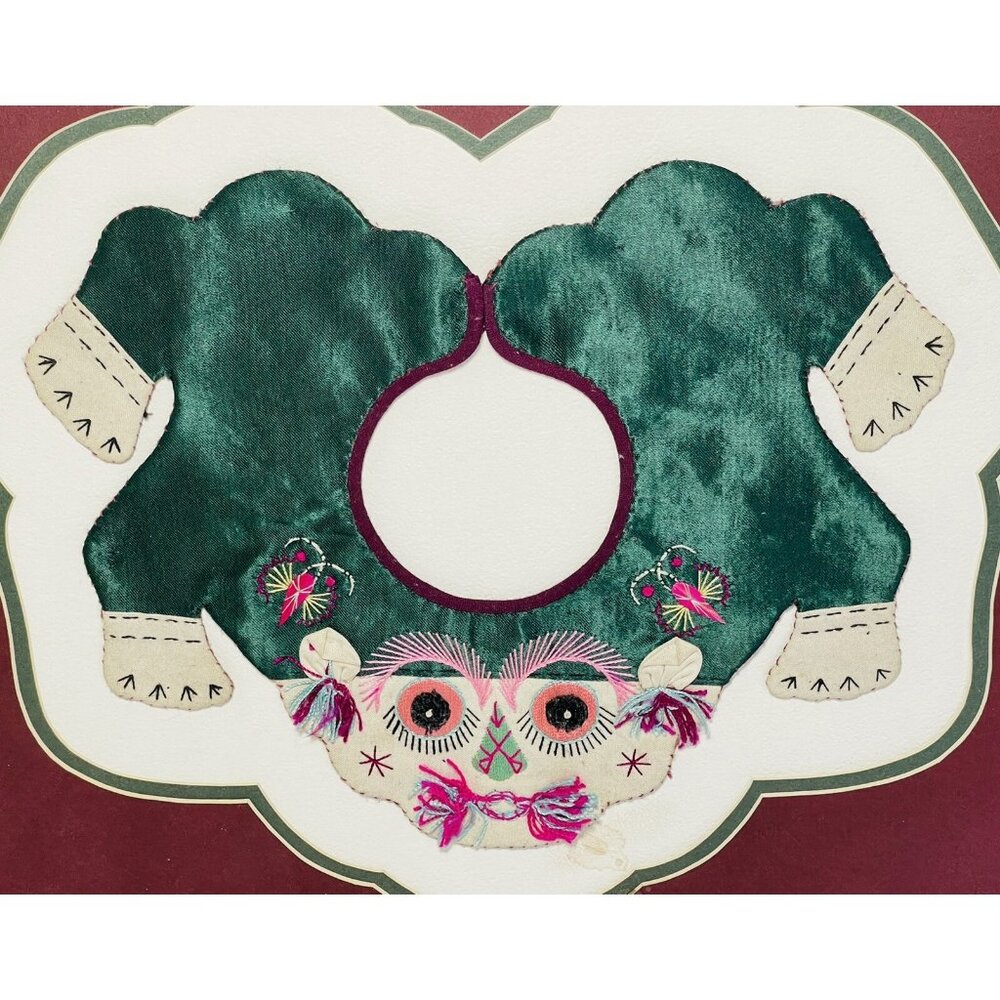 Antique Chinese Imperial Silk Embroidery Tiger Dragon Ceremonial Baby Collar